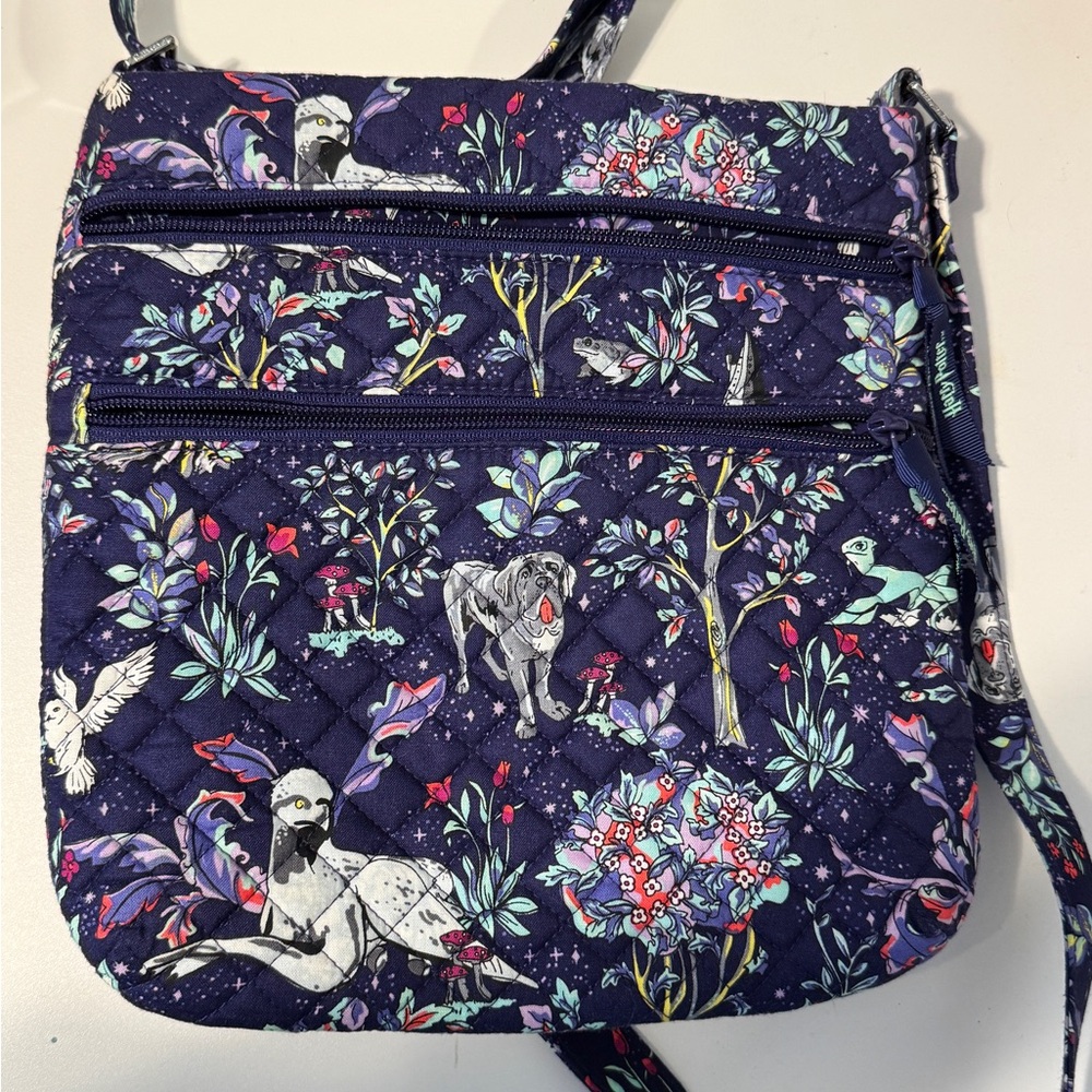 EUC Vera Bradley Harry Potter Forbidden Forest Triple Zip Hipster Crossbody